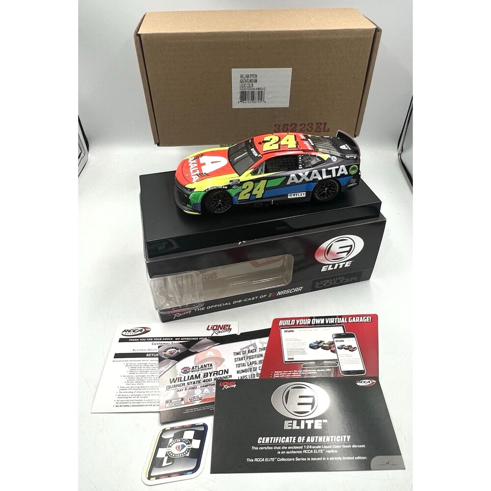 William Byron 2023 #24 Axalta Atlanta Win ELITE Liquid Color 1:24 Diecast 1/43